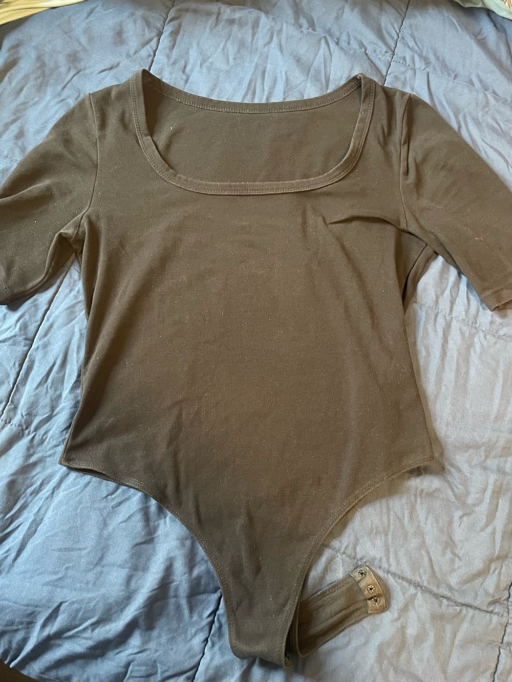 Women’s Square Neck Black Bodysuit